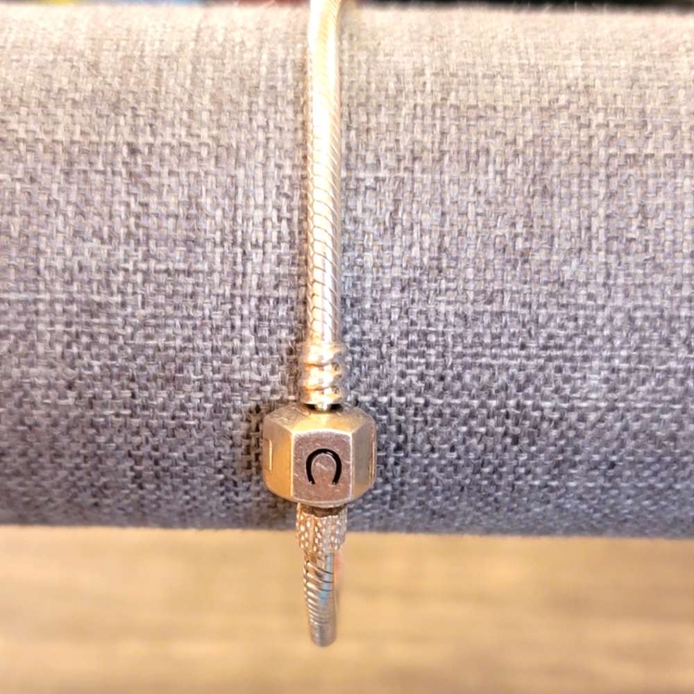 Chamilia Charm Bracelet 925 Sterling Silver. Fits Pandora Type Charms. 7.5 in